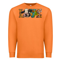 Carrot Western Love Holstein Cow Premium Sweatshirt - LillyAllenDesigns