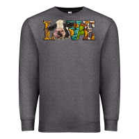 Charcoal Heather Western Love Holstein Cow Premium Sweatshirt - LillyAllenDesigns