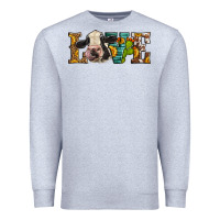 Heather Grey Western Love Holstein Cow Premium Sweatshirt - LillyAllenDesigns