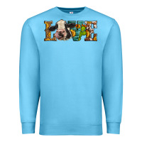 Ocean Blue Western Love Holstein Cow Premium Sweatshirt - LillyAllenDesigns