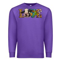 Purple Western Love Holstein Cow Premium Sweatshirt - LillyAllenDesigns