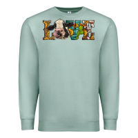 Seafoam Western Love Holstein Cow Premium Sweatshirt - LillyAllenDesigns