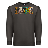 Smoke Western Love Holstein Cow Premium Sweatshirt - LillyAllenDesigns