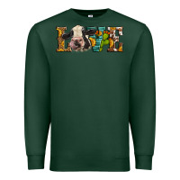 Sports Green Western Love Holstein Cow Premium Sweatshirt - LillyAllenDesigns