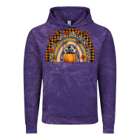 Cloud Purple Fall rainbow pumpkin Vintage Hoodie - NancyCooperArtShop