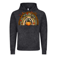 Vintage Black Fall rainbow pumpkin Vintage Hoodie - NancyCooperArtShop