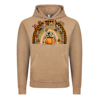 Vintage Coffee Fall rainbow pumpkin Vintage Hoodie - NancyCooperArtShop