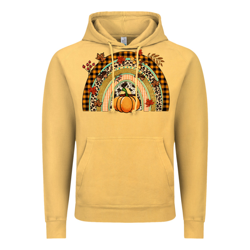 Fall Rainbow Pumpkin Vintage Hoodie by NancyCooperArtShop | Teevron