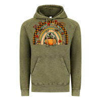Vintage Olive Fall rainbow pumpkin Vintage Hoodie - NancyCooperArtShop