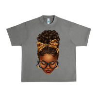 Tornado afro messy bun leopard bow Urban Heavy Tee - texasbilliewilder