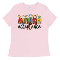 Bubblegum Pink autism acceptance Ladies Tee - LillyAllenDesigns