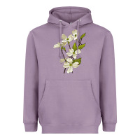 Lavender American Dogwood Flower Illustrations Heavyweight Hoodie - LillyAllenDesigns