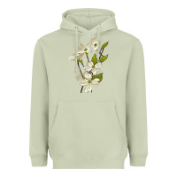 Matcha American Dogwood Flower Illustrations Heavyweight Hoodie - LillyAllenDesigns