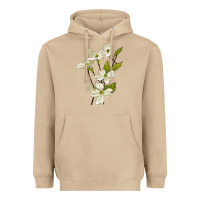 Mushroom American Dogwood Flower Illustrations Heavyweight Hoodie - LillyAllenDesigns