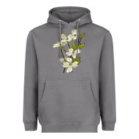 Storm American Dogwood Flower Illustrations Heavyweight Hoodie - LillyAllenDesigns