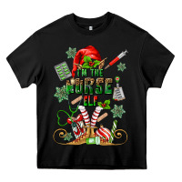 Black im the nurse elf Heavy Core Tee - MaliasSmallBusiness