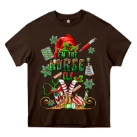 Chocolate Brown im the nurse elf Heavy Core Tee - MaliasSmallBusiness
