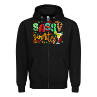 Black sassy senorita Zipper Hoodie - LillyAllenDesigns