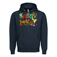 Navy sassy senorita Zipper Hoodie - LillyAllenDesigns