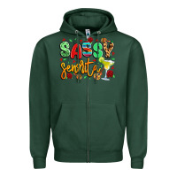 Sports Green sassy senorita Zipper Hoodie - LillyAllenDesigns