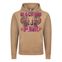 In October We Wear Pink Skeleton Vintage Hoodie | Teevron