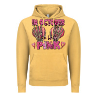 Vintage Mustard in october we wear pink skeleton Vintage Hoodie - texasbilliewilder