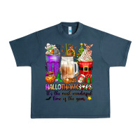 Midnight Navy Hallothanksmas coffee cups Urban Heavy Tee - texasbilliewilder