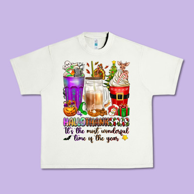 Hallothanksmas Coffee Cups Urban Heavy Tee Designed By Texasbilliewilder