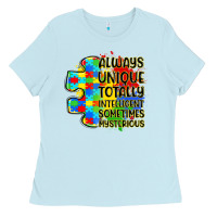 Baby Blue always unique totally intelligent sometimes myster Ladies Tee - LillyAllenDesigns
