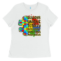 White always unique totally intelligent sometimes myster Ladies Tee - LillyAllenDesigns