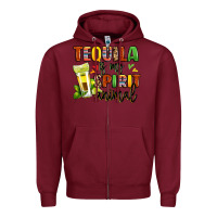 Burgundy tequila is my spirit animal Zipper Hoodie - LillyAllenDesigns