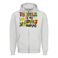 Dove Grey tequila is my spirit animal Zipper Hoodie - LillyAllenDesigns