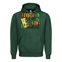 Sports Green tequila is my spirit animal Zipper Hoodie - LillyAllenDesigns