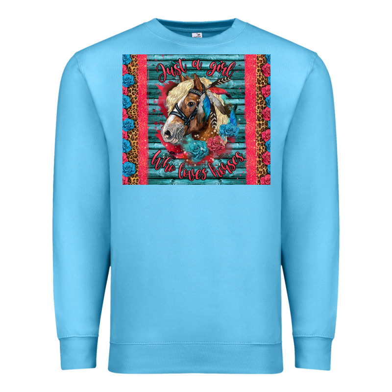 Just A Girl Who Loves Horses Premium Sweatshirt by LillyAllenDesigns | Teevron