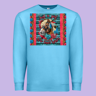 Just A Girl Who Loves Horses Premium Sweatshirt Designed By Lillyallendesigns
