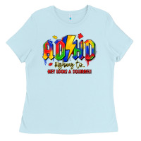 Baby Blue adhd awareness Ladies Tee - LillyAllenDesigns