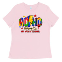 Bubblegum Pink adhd awareness Ladies Tee - LillyAllenDesigns