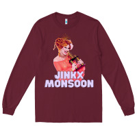 Burgundy jinkx monsoon 27 Long Sleeve Tee - tuanDangUi