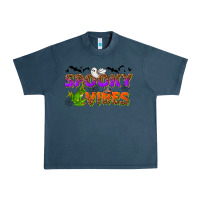 Midnight Navy Spooky vibes Urban Heavy Tee - NancyCooperArtShop