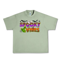 Oil Green Spooky vibes Urban Heavy Tee - NancyCooperArtShop