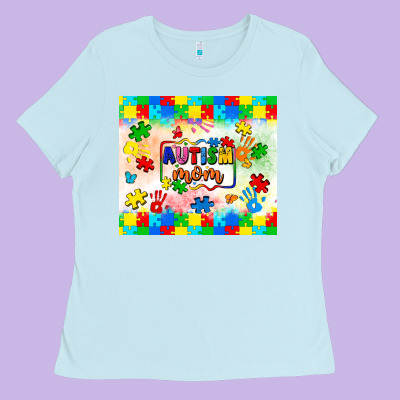 Autism Mom Ladies Tee Designed By Lillyallendesigns