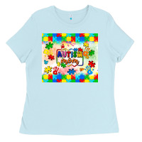 Baby Blue autism mom Ladies Tee - LillyAllenDesigns