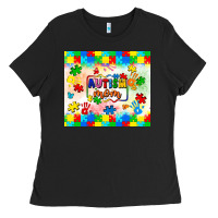 Black autism mom Ladies Tee - LillyAllenDesigns
