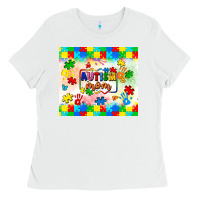 White autism mom Ladies Tee - LillyAllenDesigns