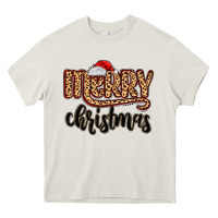 Cream merry christmas Heavy Core Tee - MaliasSmallBusiness