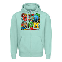 Seafoam autism god mom Zipper Hoodie - LillyAllenDesigns