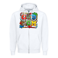 White autism god mom Zipper Hoodie - LillyAllenDesigns
