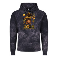 Cloud Black 2024 happy new year  afro messy bun Vintage Hoodie - texasbilliewilder