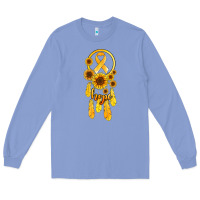 Colony Blue childhood cancer awareness dreamcatcher Long Sleeve Tee - Jasminsmagicworld
