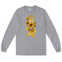 Heather Grey childhood cancer awareness dreamcatcher Long Sleeve Tee - Jasminsmagicworld